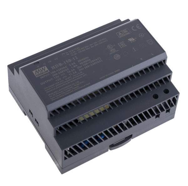 Блок живлення HDR-150-12 135,6Вт 12В 11,3A IP20 на DIN-рейку